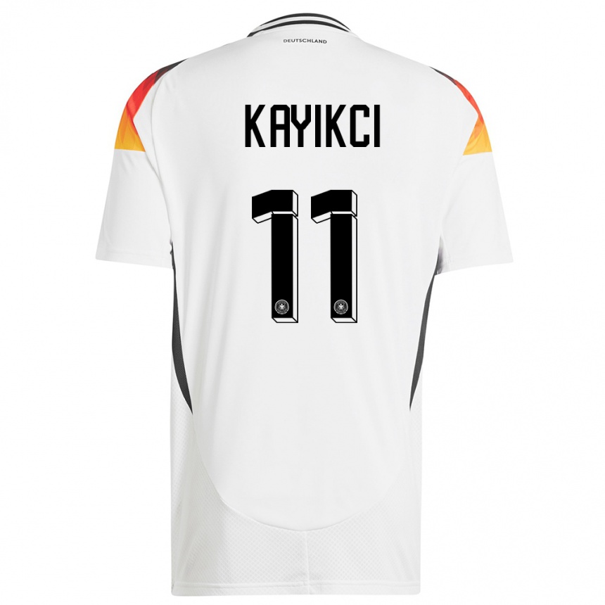 Kids Football Germany Hasret Kayikci #11 White Home Jersey 24-26 T-Shirt Za