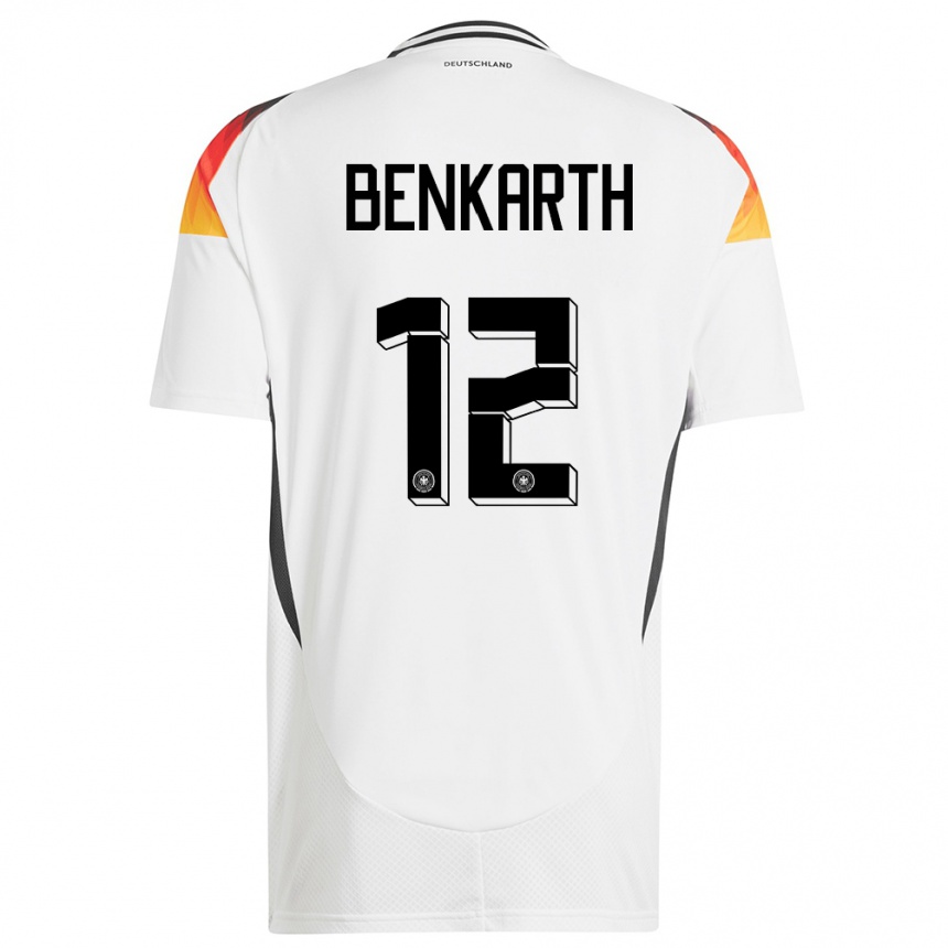 Kids Football Germany Laura Benkarth #12 White Home Jersey 24-26 T-Shirt Za