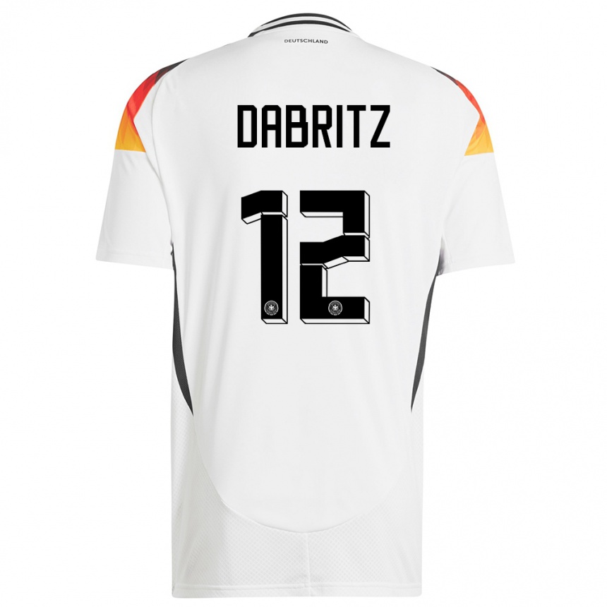 Kids Football Germany Sara Dabritz #12 White Home Jersey 24-26 T-Shirt Za