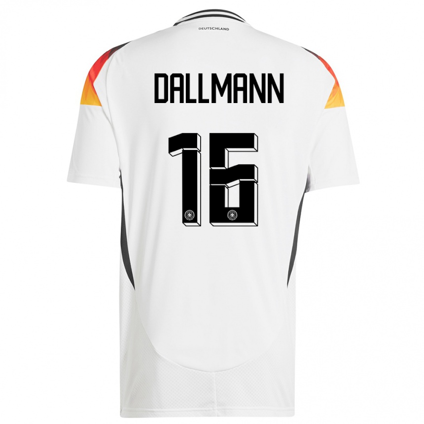 Kids Football Germany Linda Dallmann #16 White Home Jersey 24-26 T-Shirt Za