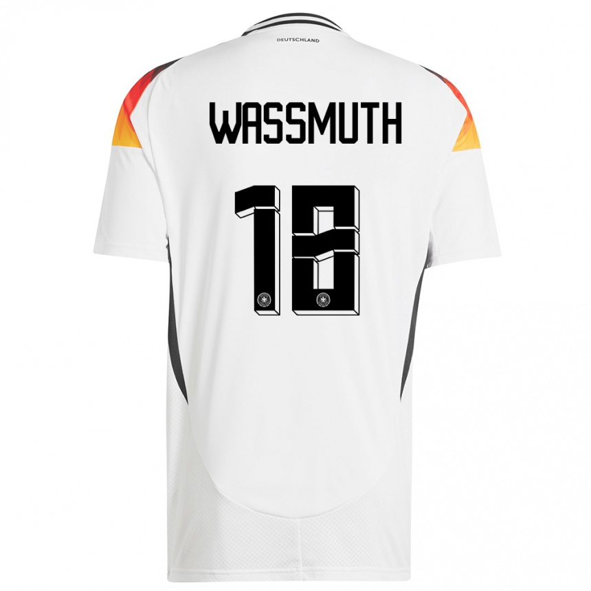 Kids Football Germany Tabea Wabmuth #18 White Home Jersey 24-26 T-Shirt Za