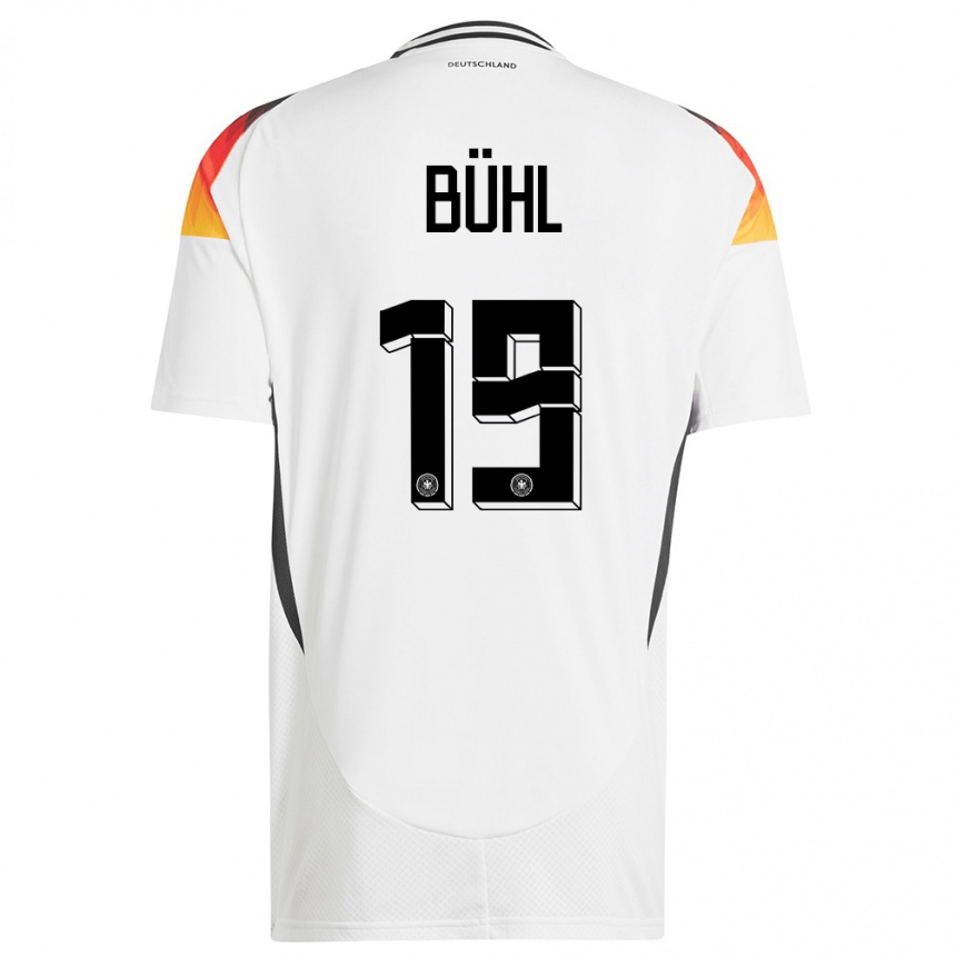 Kids Football Germany Klara Buhl #19 White Home Jersey 24-26 T-Shirt Za