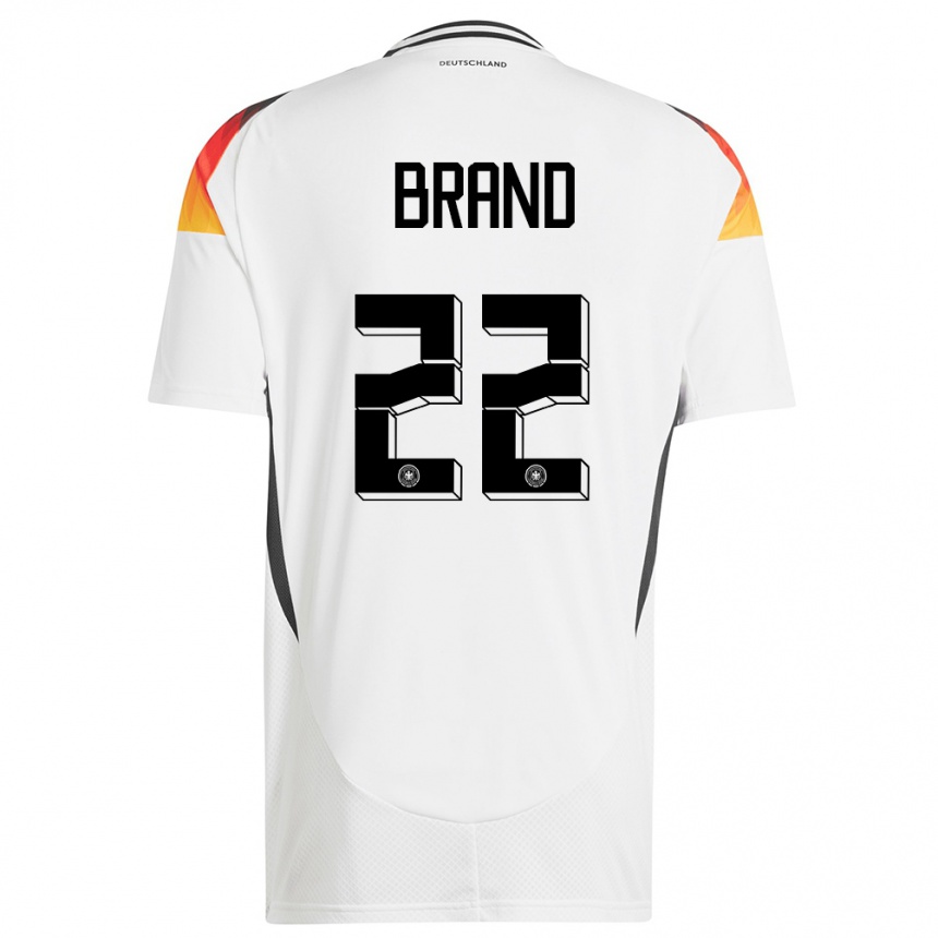 Kids Football Germany Jule Brand #22 White Home Jersey 24-26 T-Shirt Za