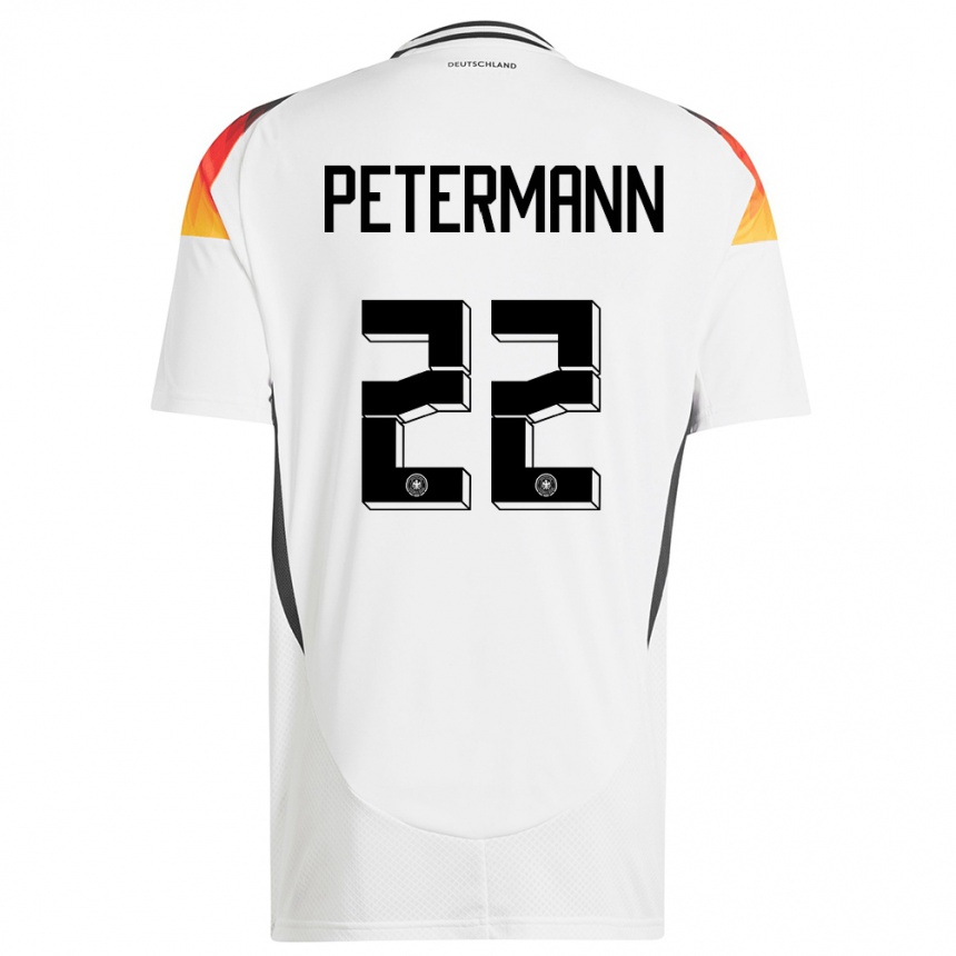 Kids Football Germany Lena Petermann #22 White Home Jersey 24-26 T-Shirt Za