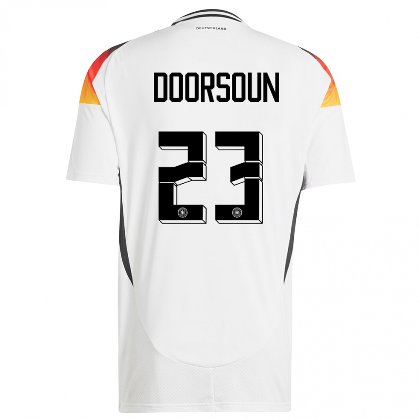 Kids Football Germany Sara Doorsoun #23 White Home Jersey 24-26 T-Shirt Za