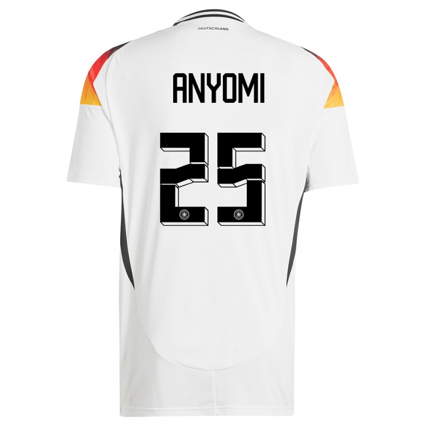 Kids Football Germany Nicole Anyomi #25 White Home Jersey 24-26 T-Shirt Za