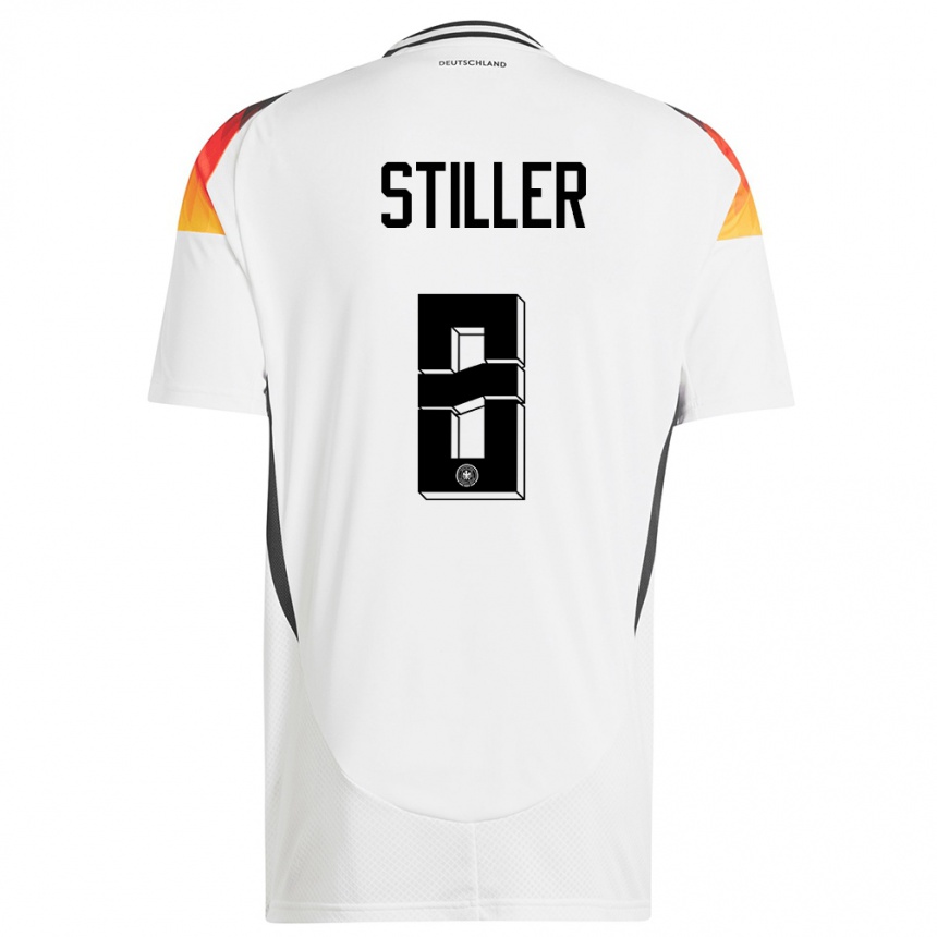 Kids Football Germany Angelo Stiller #8 White Home Jersey 24-26 T-Shirt Za