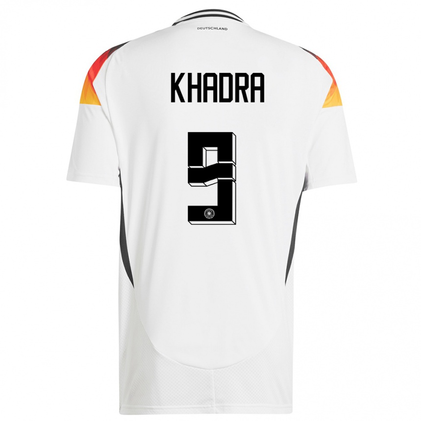 Kids Football Germany Reda Khadra #9 White Home Jersey 24-26 T-Shirt Za