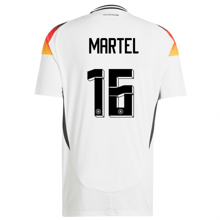 Kids Football Germany Eric Martel #16 White Home Jersey 24-26 T-Shirt Za