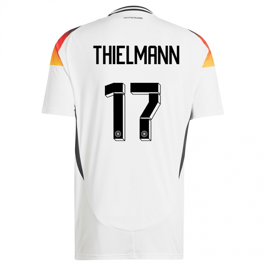 Kids Football Germany Jan Thielmann #17 White Home Jersey 24-26 T-Shirt Za