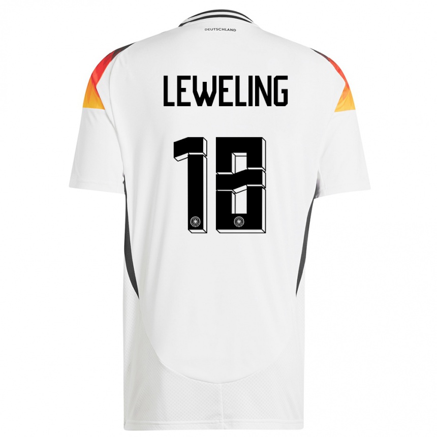 Kids Football Germany Jamie Leweling #18 White Home Jersey 24-26 T-Shirt Za