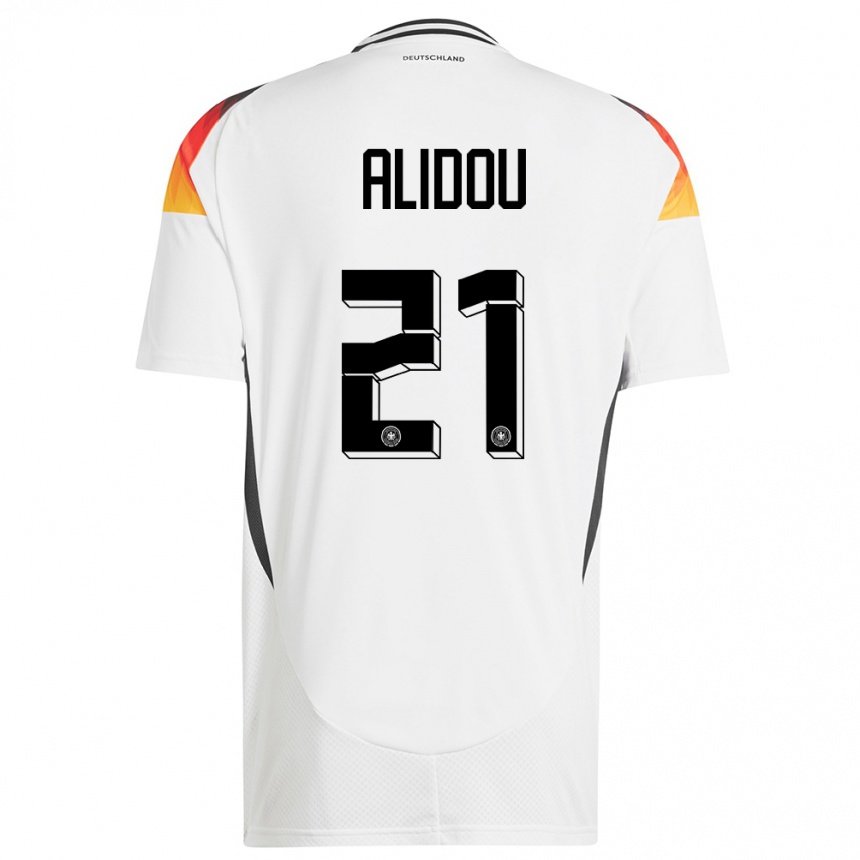 Kids Football Germany Faride Alidou #21 White Home Jersey 24-26 T-Shirt Za