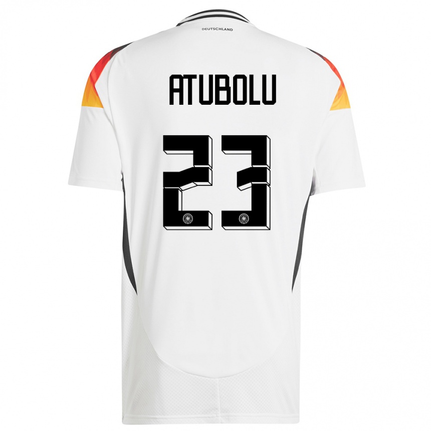 Kids Football Germany Noah Atubolu #23 White Home Jersey 24-26 T-Shirt Za