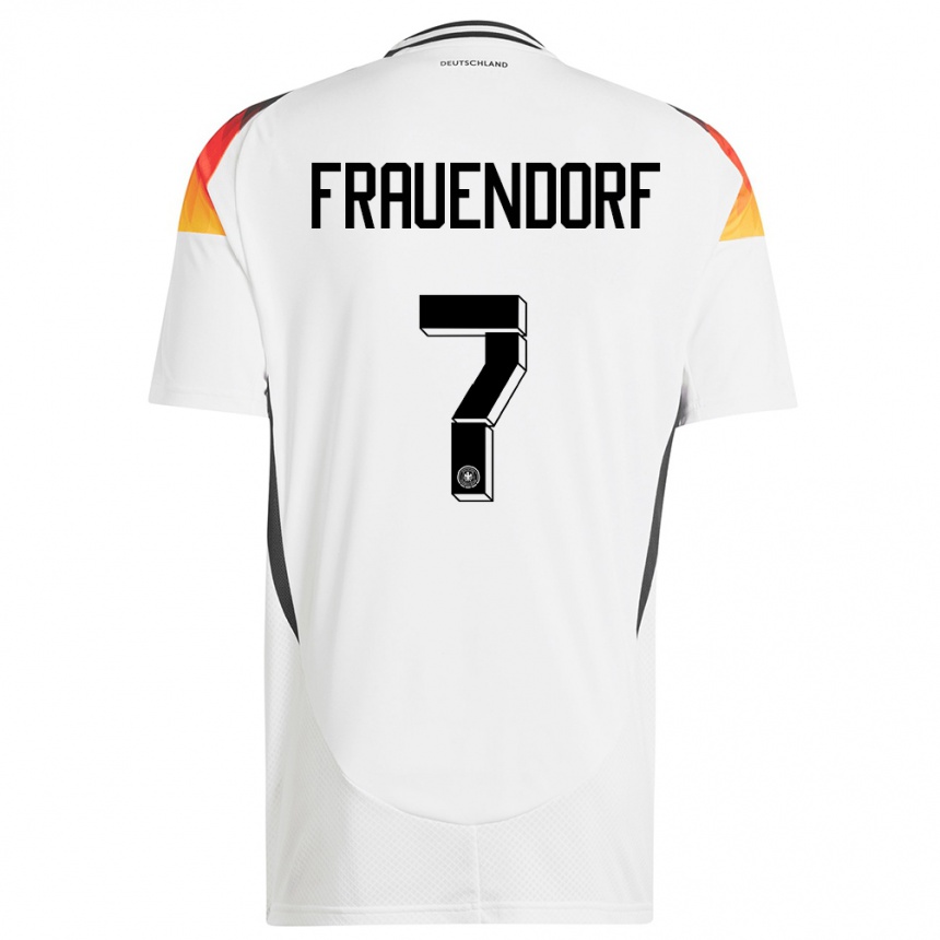 Kids Football Germany Melkamu Frauendorf #7 White Home Jersey 24-26 T-Shirt Za