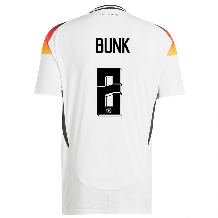 Kids Football Germany Daniel Bunk #8 White Home Jersey 24-26 T-Shirt Za