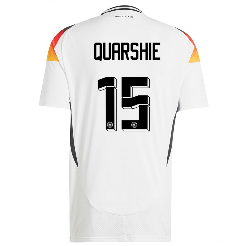 Kids Football Germany Joshua Quarshie #15 White Home Jersey 24-26 T-Shirt Za