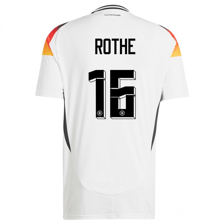 Kids Football Germany Tom Rothe #16 White Home Jersey 24-26 T-Shirt Za