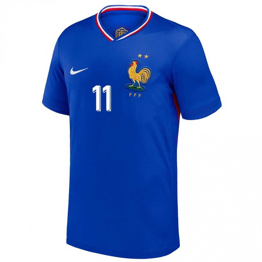 Kids Football France Ousmane Dembele #11 Blue Home Jersey 24-26 T-Shirt Za