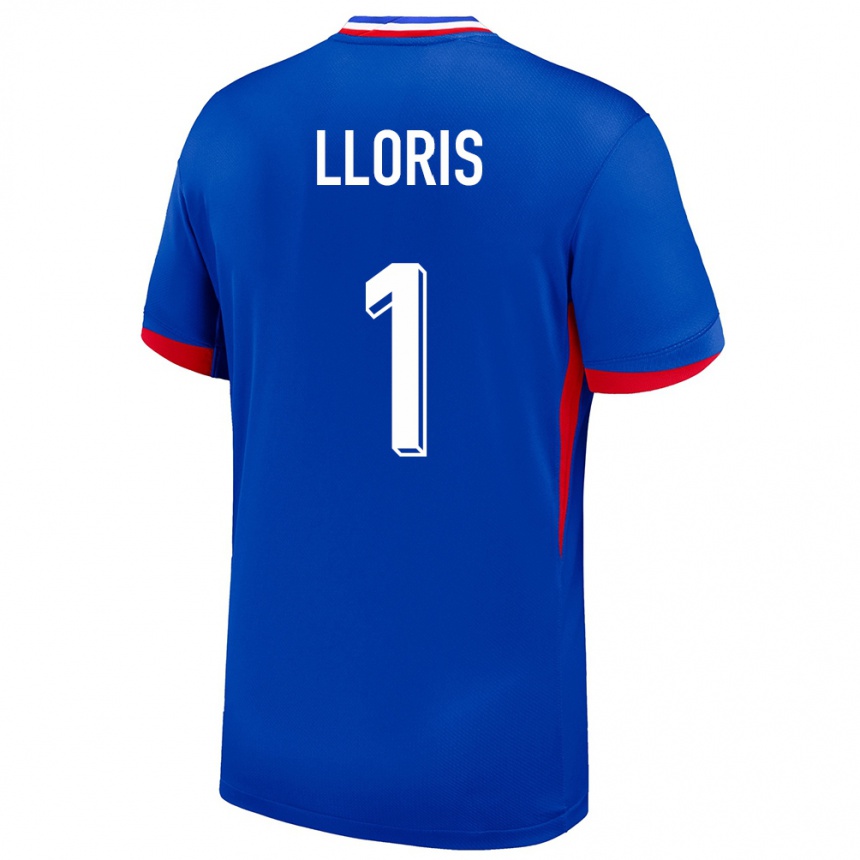 Kids Football France Hugo Lloris #1 Blue Home Jersey 24-26 T-Shirt Za