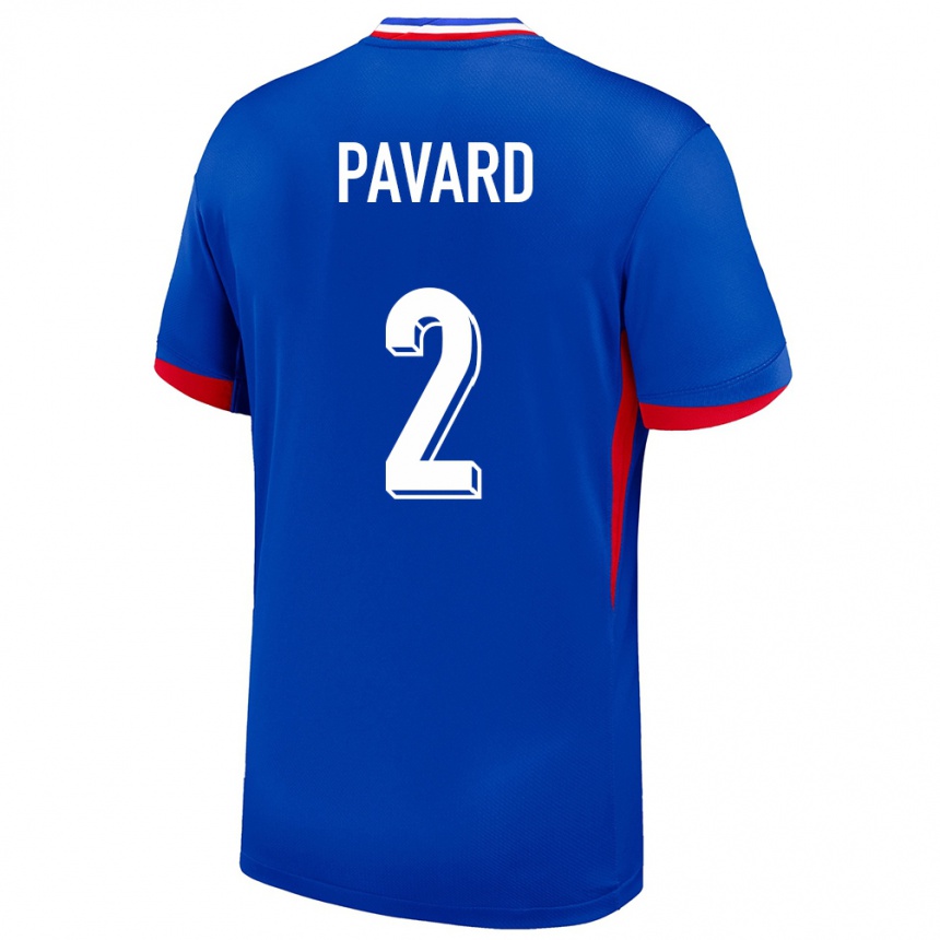 Kids Football France Benjamin Pavard #2 Blue Home Jersey 24-26 T-Shirt Za