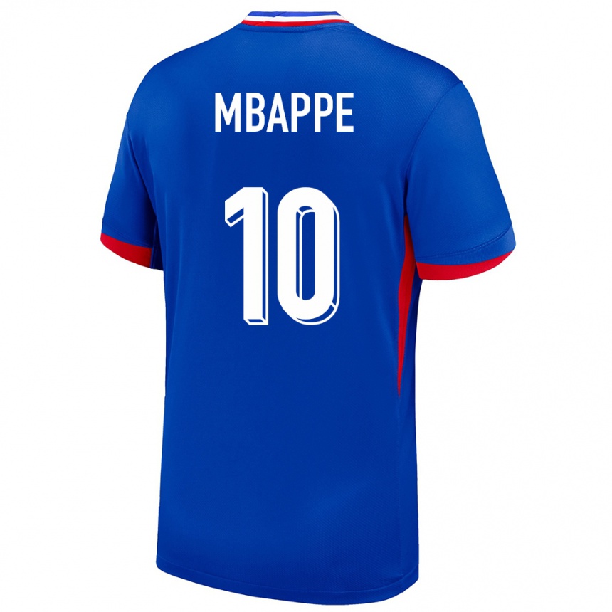 Kids Football France Kylian Mbappe #10 Blue Home Jersey 24-26 T-Shirt Za