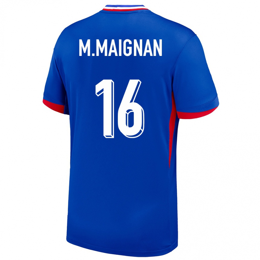 Kids Football France Mike Maignan #16 Blue Home Jersey 24-26 T-Shirt Za