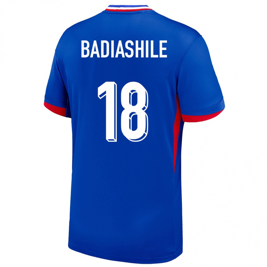 Kids Football France Benoit Badiashile #18 Blue Home Jersey 24-26 T-Shirt Za