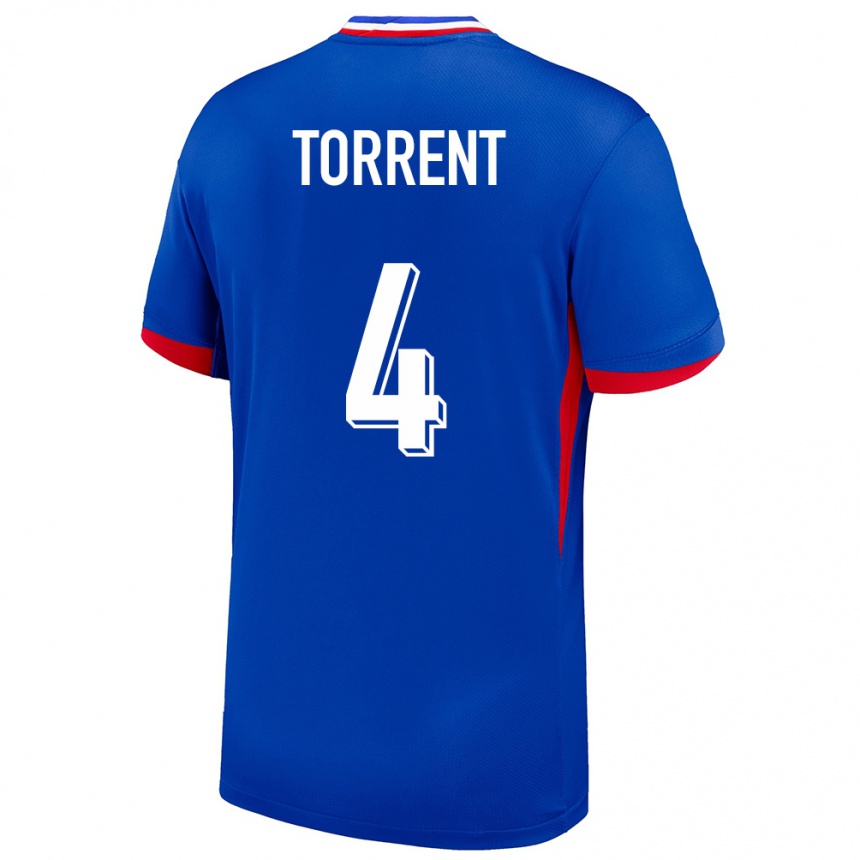 Kids Football France Marion Torrent #4 Blue Home Jersey 24-26 T-Shirt Za