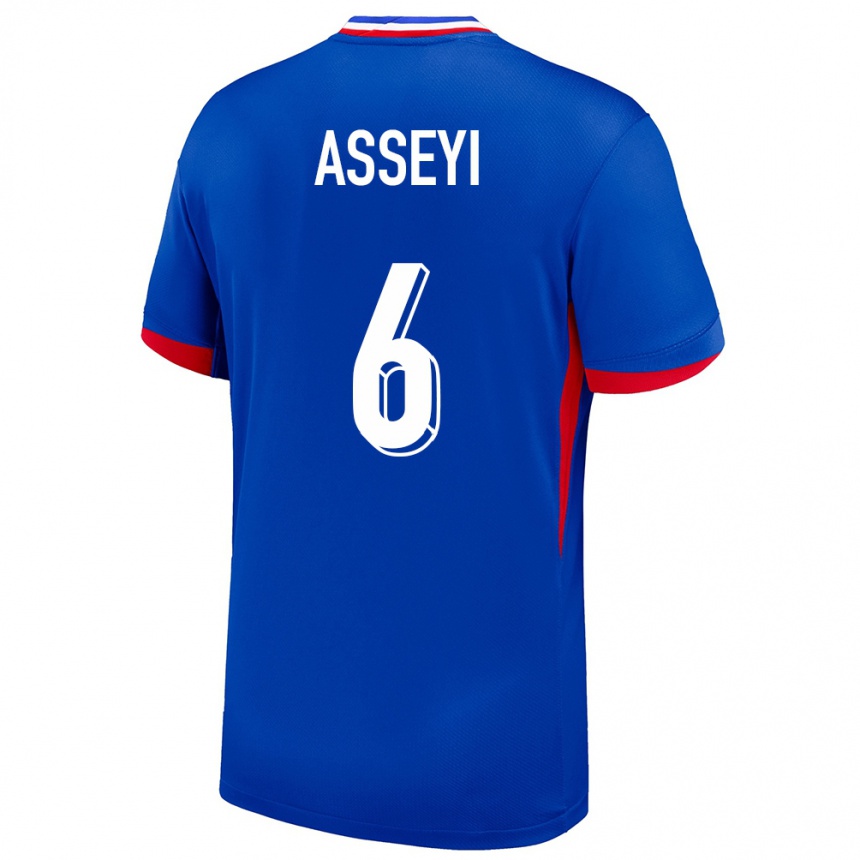 Kids Football France Viviane Asseyi #6 Blue Home Jersey 24-26 T-Shirt Za