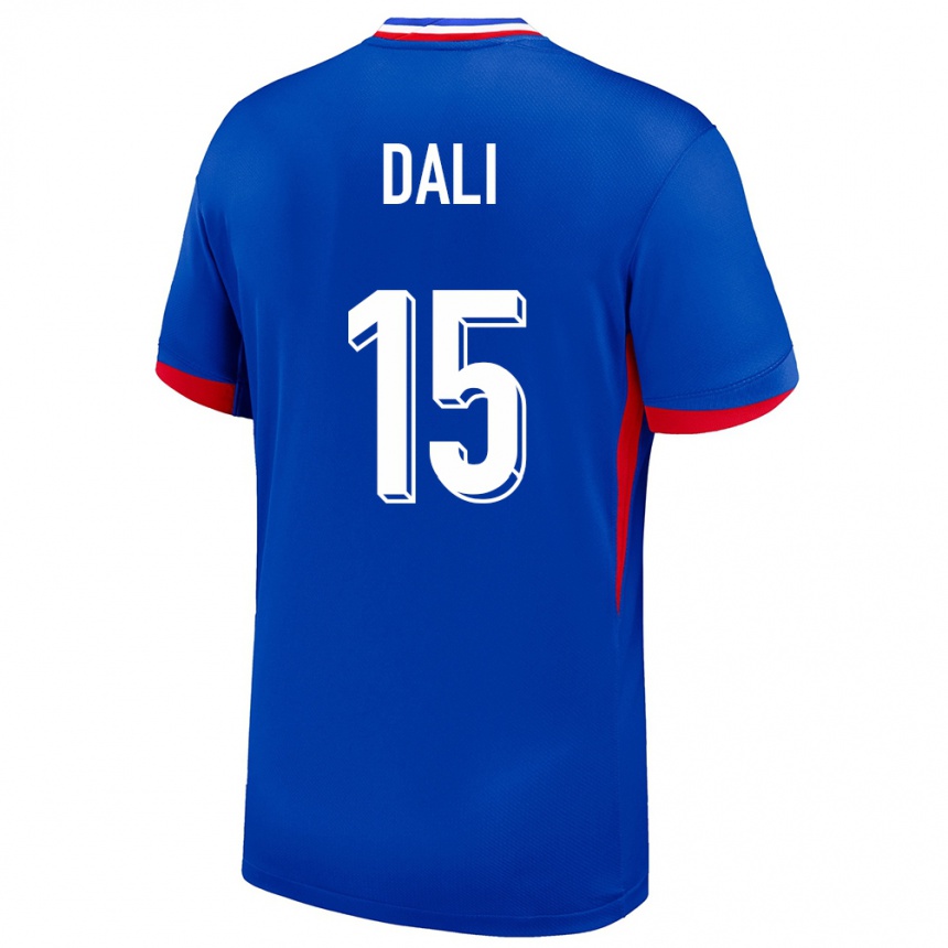 Kids Football France Kenza Dali #15 Blue Home Jersey 24-26 T-Shirt Za