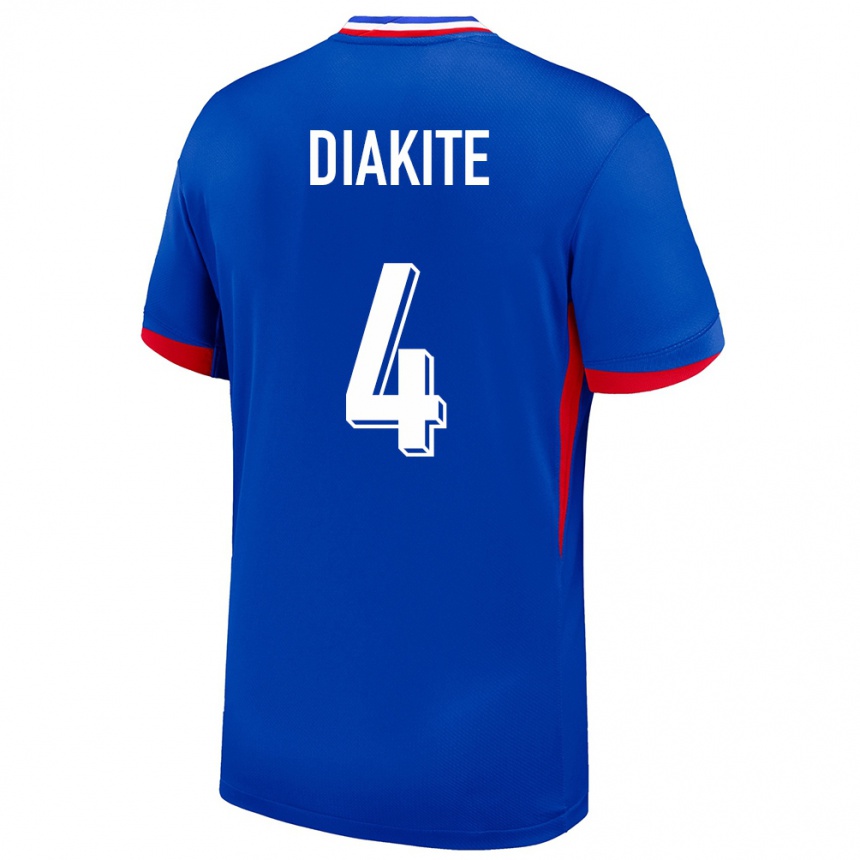 Kids Football France Bafode Diakite #4 Blue Home Jersey 24-26 T-Shirt Za