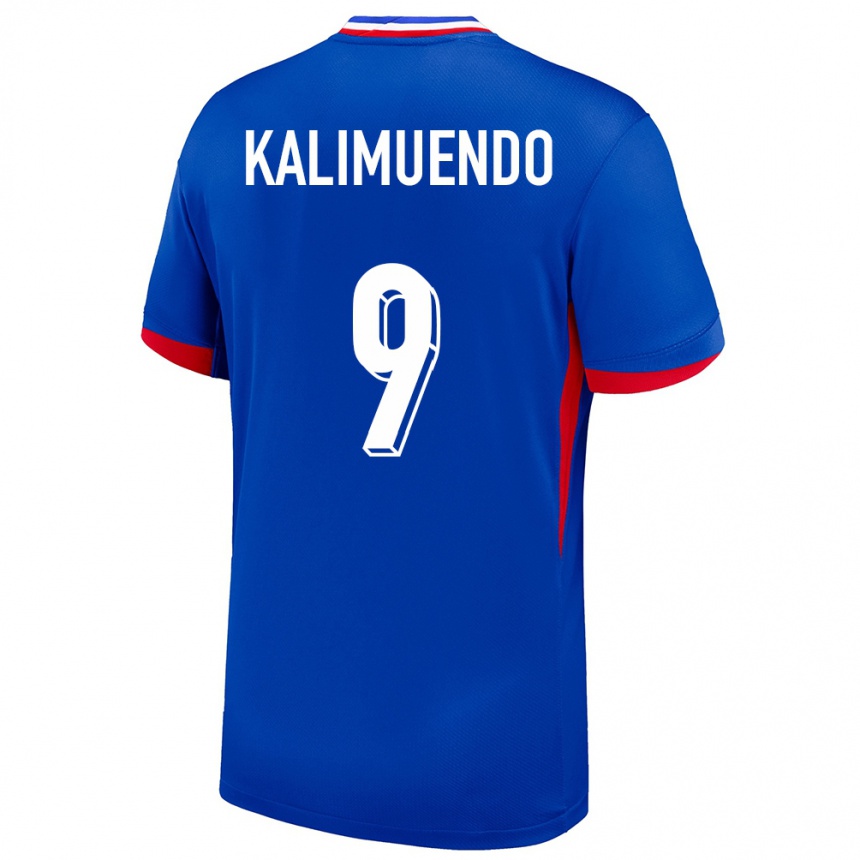 Kids Football France Arnaud Kalimuendo #9 Blue Home Jersey 24-26 T-Shirt Za