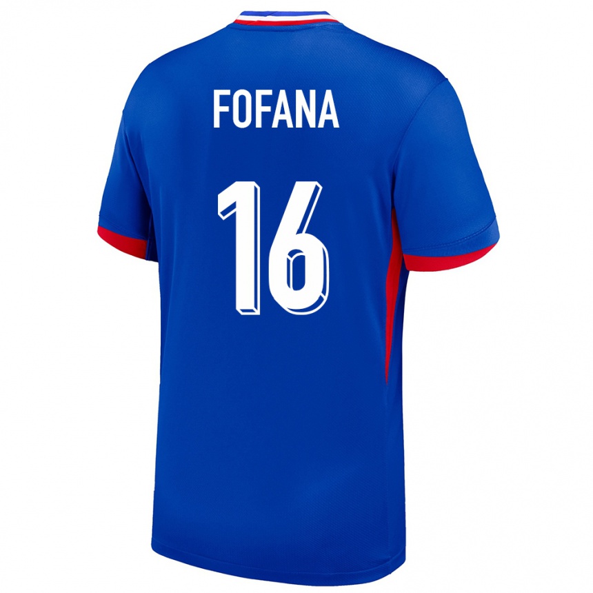 Kids Football France Yahia Fofana #16 Blue Home Jersey 24-26 T-Shirt Za