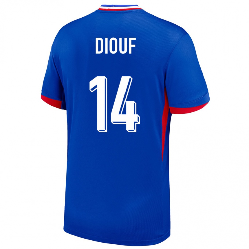 Kids Football France Andy Diouf #14 Blue Home Jersey 24-26 T-Shirt Za