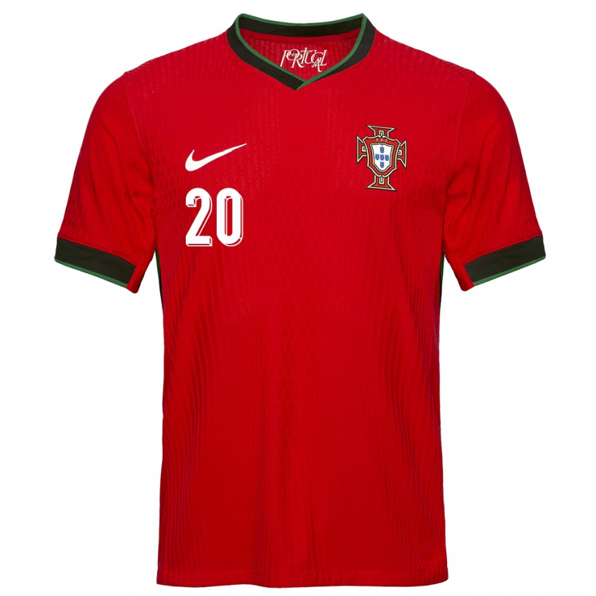 Kids Football Portugal Fabio Silva #20 Red Home Jersey 24-26 T-Shirt Za