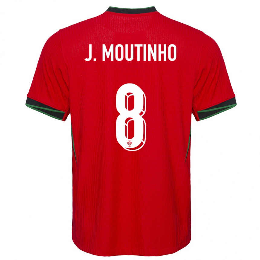 Kids Football Portugal Joao Moutinho #8 Red Home Jersey 24-26 T-Shirt Za