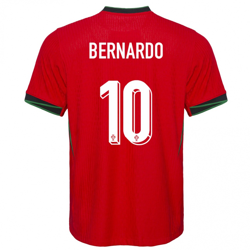 Kids Football Portugal Bernardo Silva #10 Red Home Jersey 24-26 T-Shirt Za