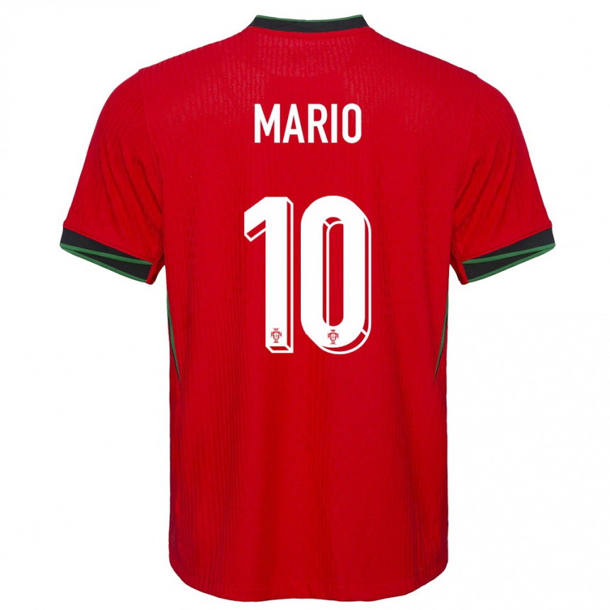 Kids Football Portugal Joao Mario #10 Red Home Jersey 24-26 T-Shirt Za