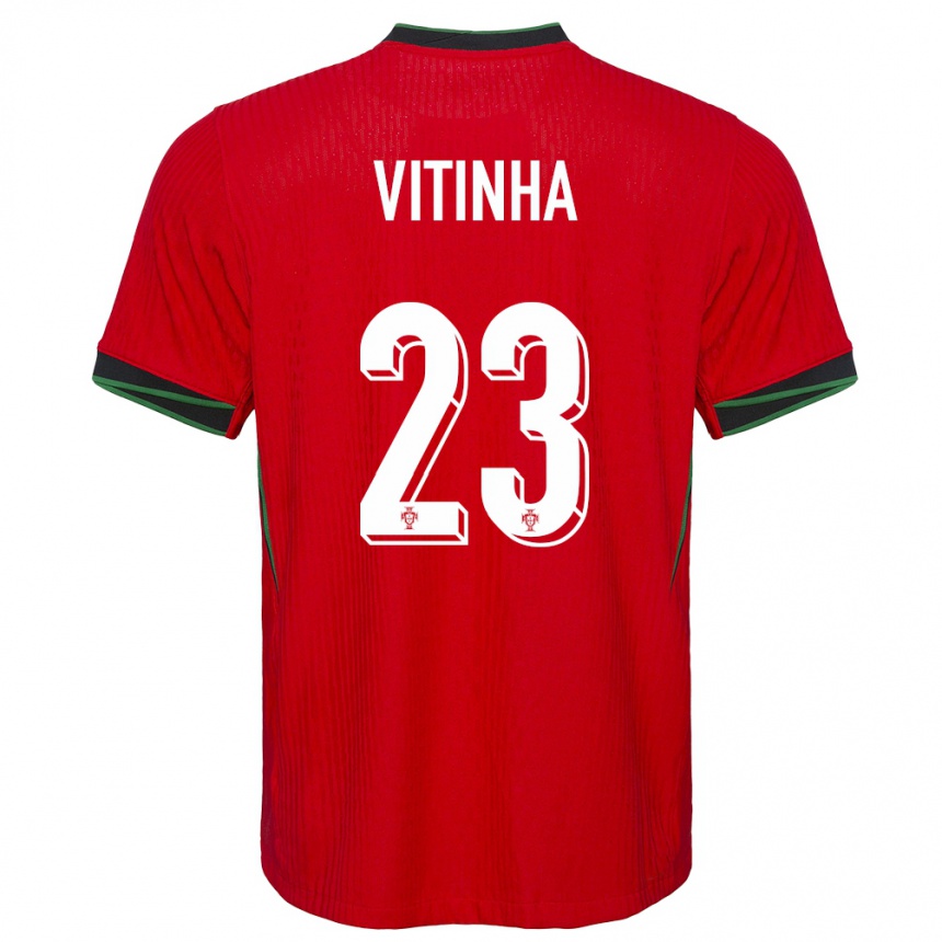 Kids Football Portugal Vitinha #23 Red Home Jersey 24-26 T-Shirt Za