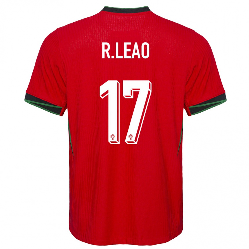 Kids Football Portugal Rafael Leao #17 Red Home Jersey 24-26 T-Shirt Za