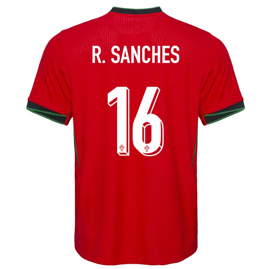 Kids Football Portugal Renato Sanches #16 Red Home Jersey 24-26 T-Shirt Za