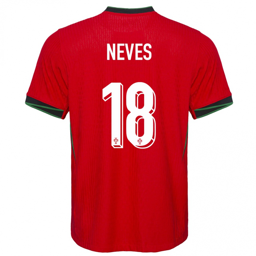 Kids Football Portugal Ruben Neves #18 Red Home Jersey 24-26 T-Shirt Za