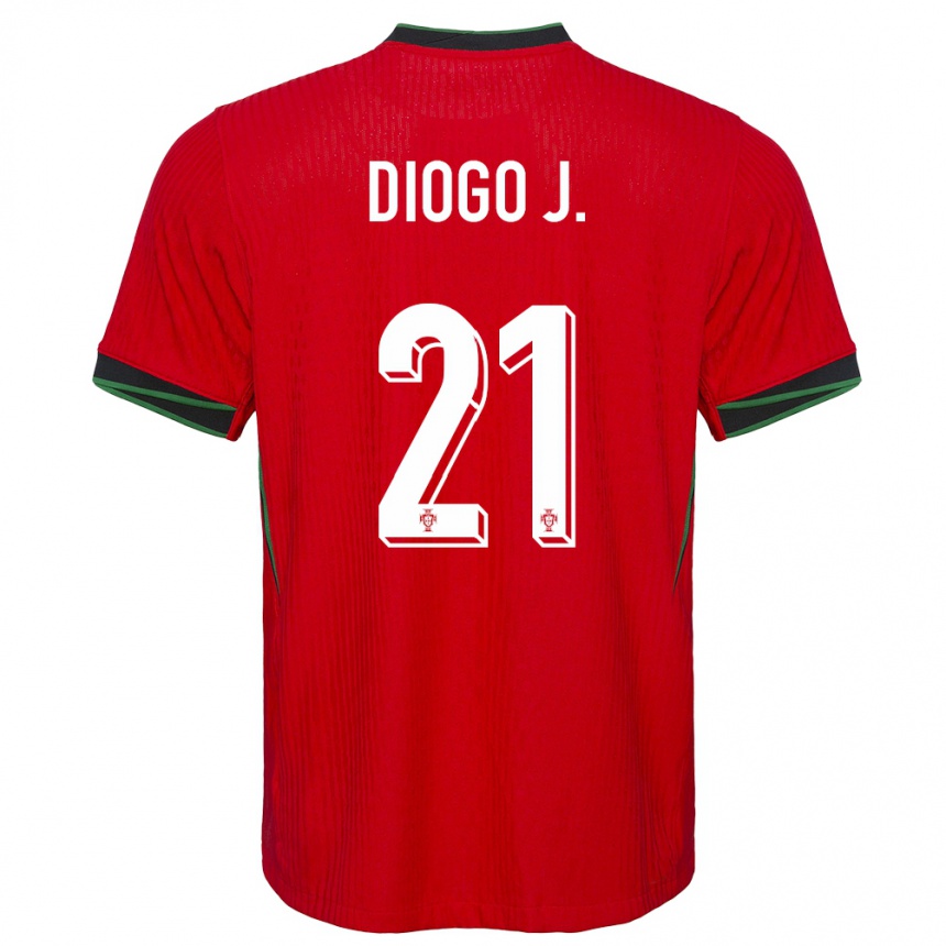 Kids Football Portugal Diogo Jota #21 Red Home Jersey 24-26 T-Shirt Za