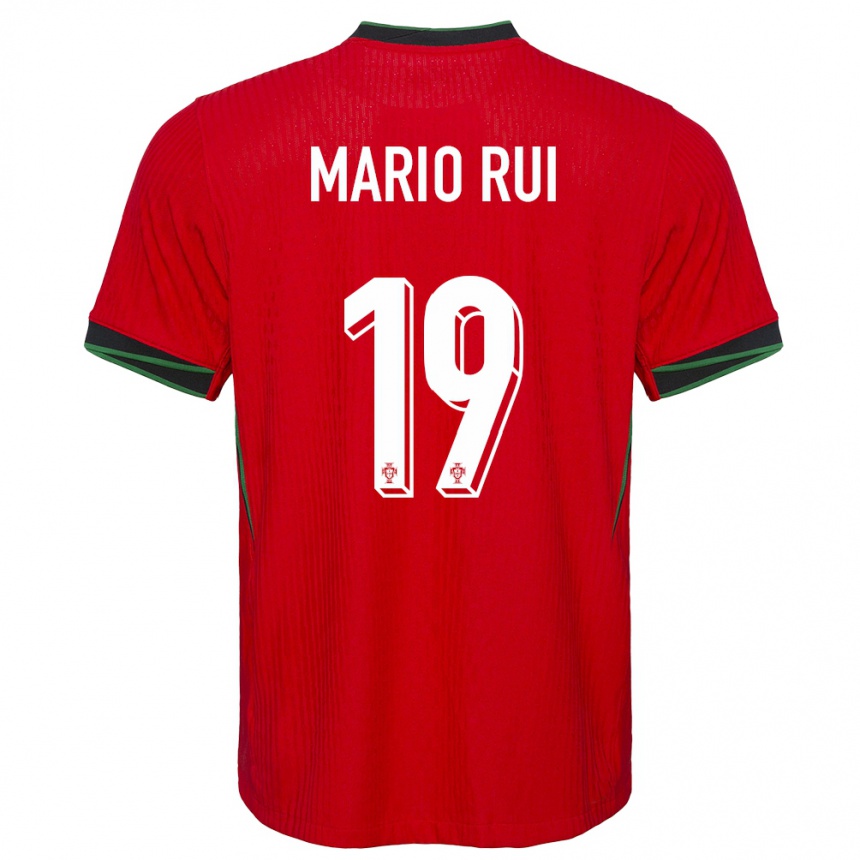 Kids Football Portugal Mario Rui #19 Red Home Jersey 24-26 T-Shirt Za