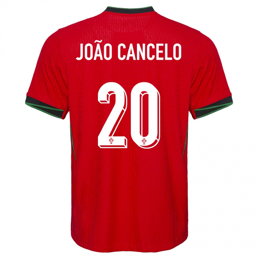 Kids Football Portugal Joao Cancelo #20 Red Home Jersey 24-26 T-Shirt Za