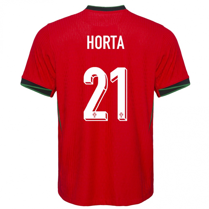 Kids Football Portugal Ricardo Horta #21 Red Home Jersey 24-26 T-Shirt Za