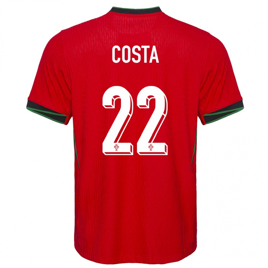 Kids Football Portugal Diogo Costa #22 Red Home Jersey 24-26 T-Shirt Za