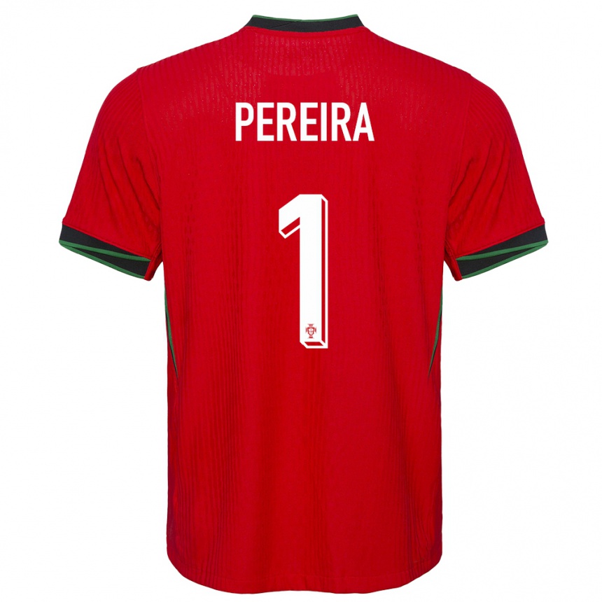 Kids Football Portugal Ines Pereira #1 Red Home Jersey 24-26 T-Shirt Za