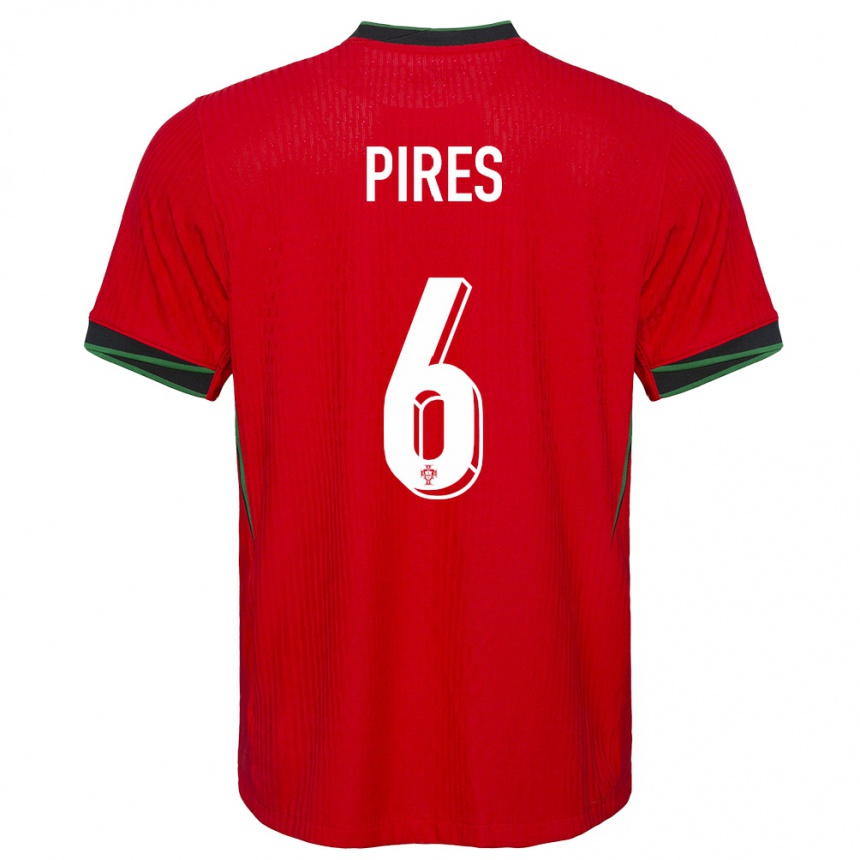 Kids Football Portugal Suzane Pires #6 Red Home Jersey 24-26 T-Shirt Za