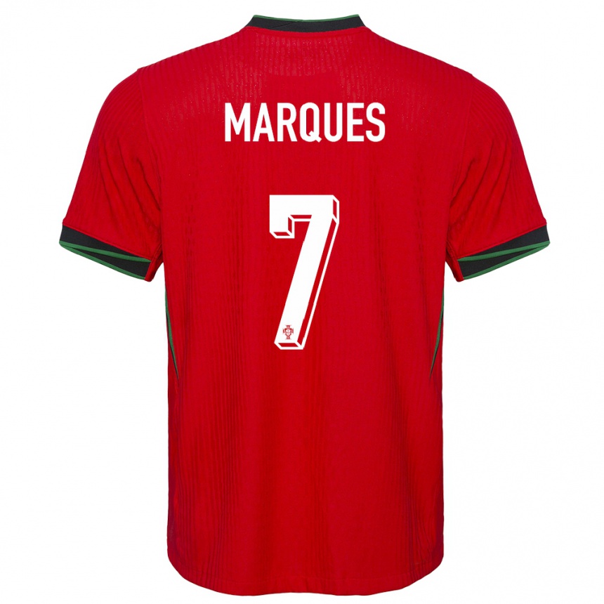 Kids Football Portugal Vanessa Marques #7 Red Home Jersey 24-26 T-Shirt Za